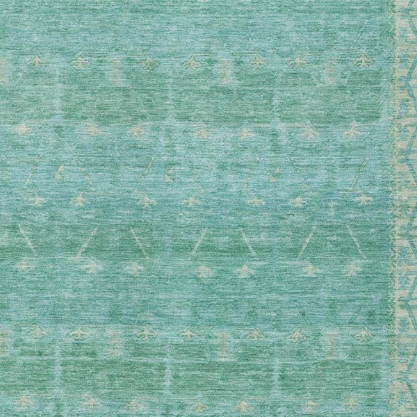 5 X 8 Tribal Geometric Polyester Area Rug Stain Resistant for Patio or Living Room