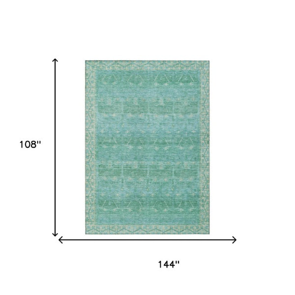 9x12 Tribal Polyester Area Rug Stain Resistant Washable Indoor Outdoor Patio