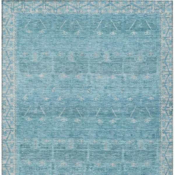 10 X 14 Tribal Polyester Area Rug for Indoor Outdoor Use Washable Stain Resistant