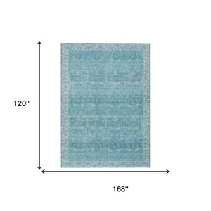 10 X 14 Tribal Polyester Area Rug for Indoor Outdoor Use Washable Stain Resistant