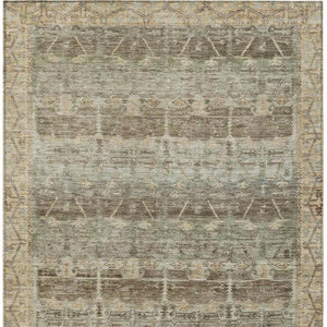 9 X 12 Tribal Pattern Washable Polyester Area Rug for Indoor Outdoor Living