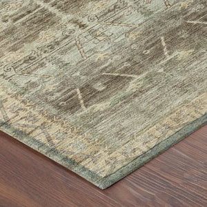 9 X 12 Tribal Pattern Washable Polyester Area Rug for Indoor Outdoor Living