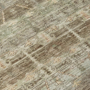 9 X 12 Tribal Pattern Washable Polyester Area Rug for Indoor Outdoor Living