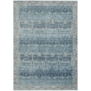 HomeRoots 5 X 8 Tribal Polyester Area Rug Stain Resistant Washable for Patio or Living Room 739102