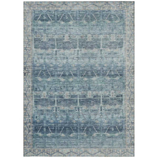 5 X 8 Tribal Polyester Area Rug Stain Resistant Washable for Patio or Living Room