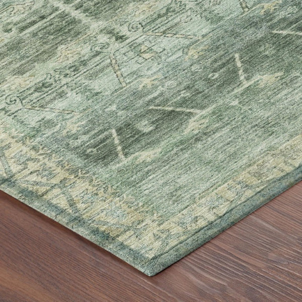8x10 Tribal Pattern Polyester Area Rug Stain Resistant for Patio Porch or Living Room