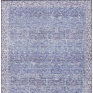 8 X 10 Lavender Purple Tribal Polyester Washable Rug for Patio Porch or Living Room