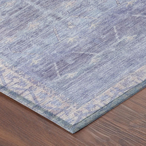8 X 10 Lavender Purple Tribal Polyester Washable Rug for Patio Porch or Living Room