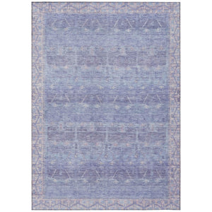 HomeRoots 9x12 Lavender Purple Tribal Polyester Area Rug Stain Resistant Indoor Outdoor Use 739117