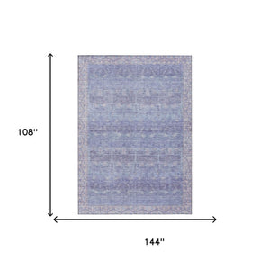 9x12 Lavender Purple Tribal Polyester Area Rug Stain Resistant Indoor Outdoor Use