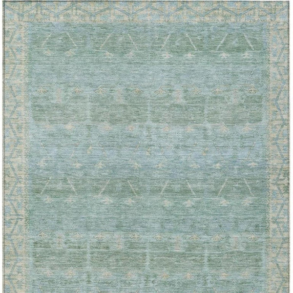8 X 10 Tribal Polyester Indoor Outdoor Rug Stain Resistant for Patio or Living Room