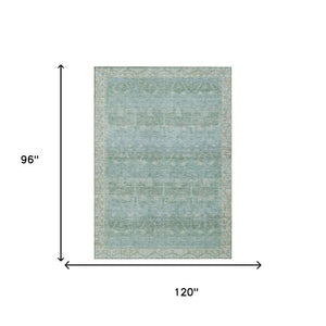 8 X 10 Tribal Polyester Indoor Outdoor Rug Stain Resistant for Patio or Living Room