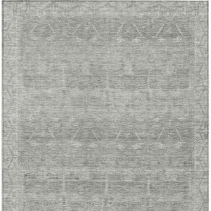 9 X 12 Taupe Brown Tribal Polyester Area Rug Stain Resistant for Patio or Living Room