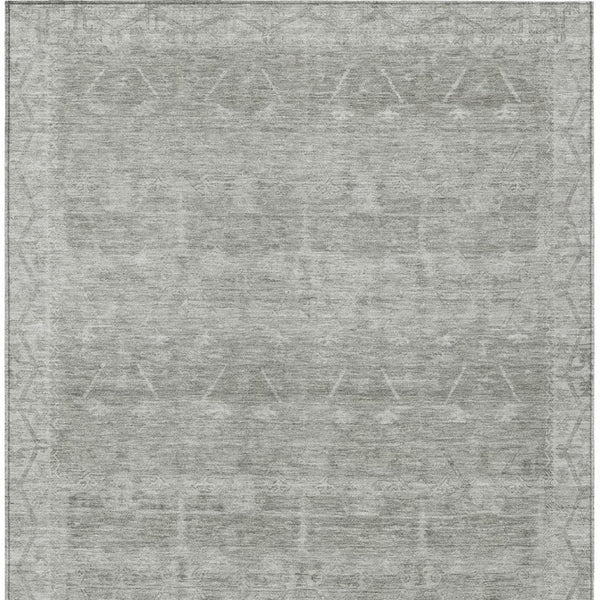 9 X 12 Taupe Brown Tribal Polyester Area Rug Stain Resistant for Patio or Living Room