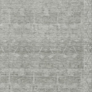 10 X 14 Taupe Brown Tribal Polyester Area Rug Washable Stain Resistant Indoor Outdoor