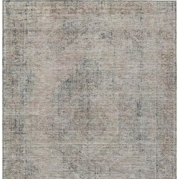 5x8 Beige Brown Oriental Polyester Area Rug Stain Resistant for Indoor Outdoor Use
