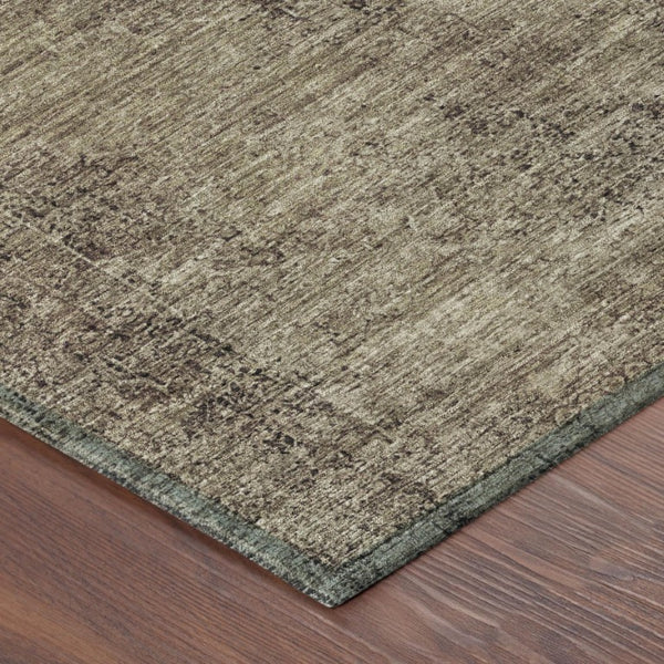 9x12 Oriental Polyester Area Rug Stain Resistant Indoor Outdoor Brown Taupe