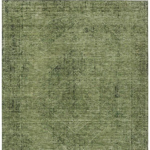 9 X 12 Olive Oriental Polyester Area Rug Stain Resistant for Indoor Outdoor Use