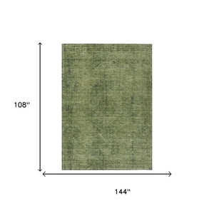 9 X 12 Olive Oriental Polyester Area Rug Stain Resistant for Indoor Outdoor Use