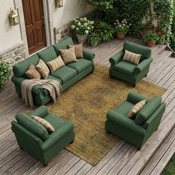 8 X 10 Rust Orange Oriental Polyester Area Rug Stain Resistant Indoor Outdoor