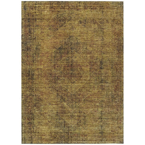 HomeRoots 9 X 12 Rust Orange Oriental Polyester Area Rug for Indoor Outdoor Living Spaces 739179