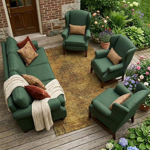 10 X 14 Oriental Rust Polyester Area Rug Washable Stain Resistant Indoor Outdoor