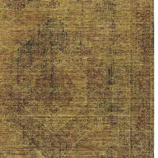 10 X 14 Oriental Rust Polyester Area Rug Washable Stain Resistant Indoor Outdoor