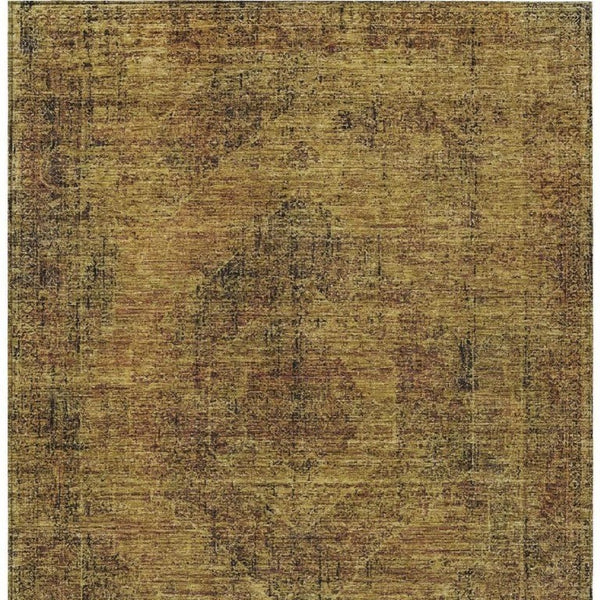 10 X 14 Oriental Rust Polyester Area Rug Washable Stain Resistant Indoor Outdoor