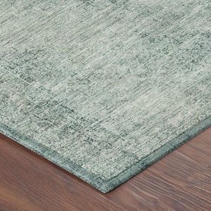 5x8 Blue Ivory Oriental Polyester Area Rug Washable Stain Resistant Indoor Outdoor