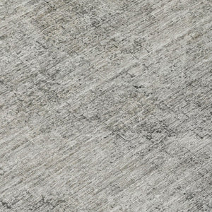 8x10 Silver Gray Oriental Polyester Area Rug Stain Resistant Indoor Outdoor Use