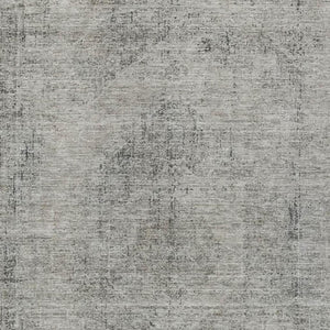 10 X 14 Oriental Polyester Area Rug Washable Indoor Outdoor Silver Gray Patio