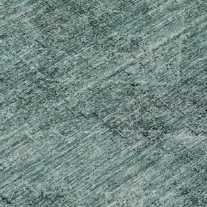 5 X 8 Teal Gray Oriental Polyester Area Rug Washable Stain Resistant Indoor Outdoor
