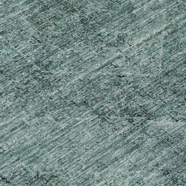 5 X 8 Teal Gray Oriental Polyester Area Rug Washable Stain Resistant Indoor Outdoor