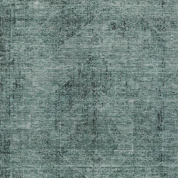 8 X 10 Teal Gray Oriental Polyester Area Rug Stain Resistant for Patio or Living Room