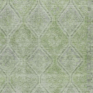 5x8 Geometric Sage Green Polyester Area Rug Washable for Indoor Outdoor Spaces