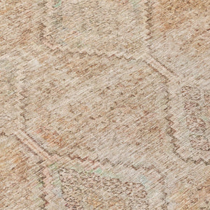 9 X 12 Copper Orange Geometric Polyester Area Rug Washable for Indoor Outdoor Use