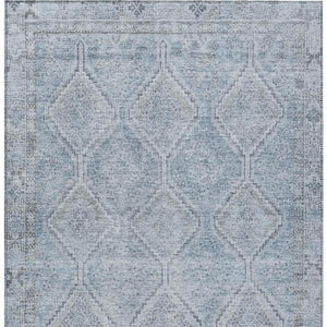 8 X 10 Geometric Polyester Area Rug Washable Stain Resistant Indoor Outdoor Blue