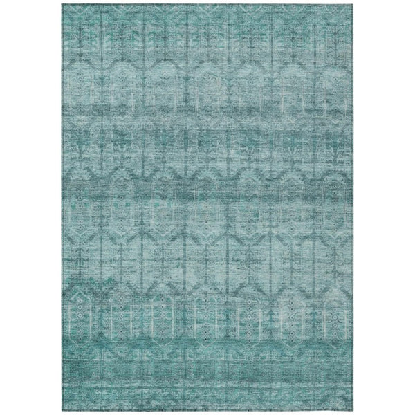 HomeRoots 8 Ft X 10 Ft Tribal Polyester Area Rug Stain Resistant for Patio or Living Room 739238