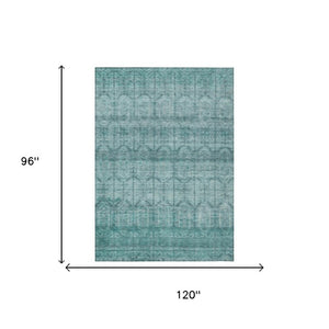 8 Ft X 10 Ft Tribal Polyester Area Rug Stain Resistant for Patio or Living Room