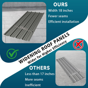 English Elm 10 Corrugated Galvanized Steel Roof Panels Weather Resistant Gazebo Pergola Cover W3213P431216