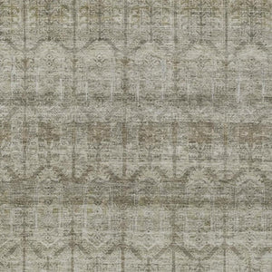 9x12 Beige Brown Tribal Polyester Area Rug Stain Resistant for Patio or Living Room