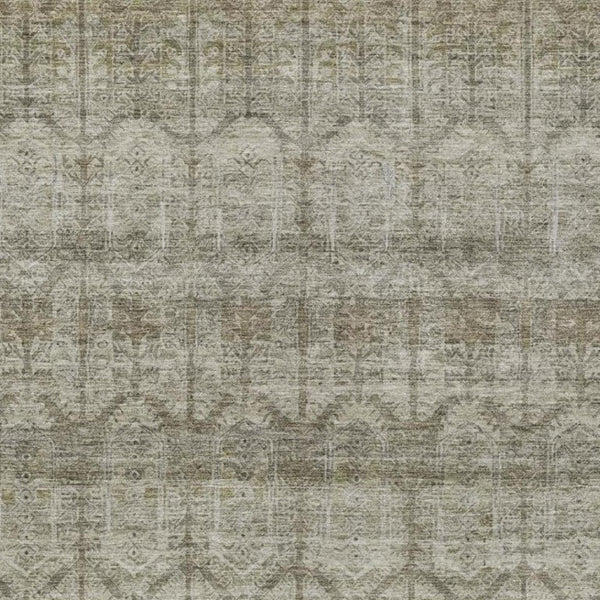 10 Ft X 14 Ft Tribal Beige Brown Polyester Area Rug Stain Resistant Indoor Outdoor