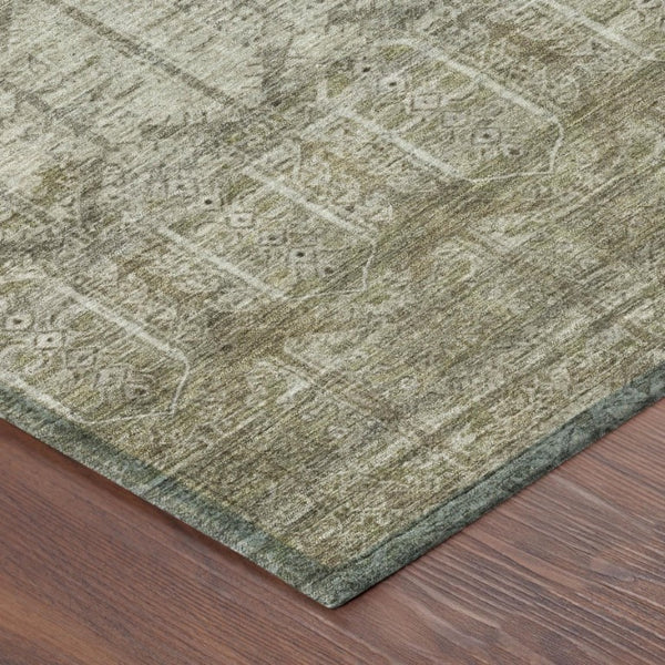 10 Ft X 14 Ft Tribal Beige Brown Polyester Area Rug Stain Resistant Indoor Outdoor