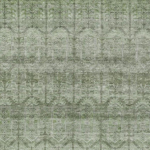 5x8 Sage Green Tribal Polyester Area Rug Stain Resistant for Indoor Outdoor Use