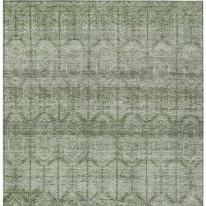 5x8 Sage Green Tribal Polyester Area Rug Stain Resistant for Indoor Outdoor Use