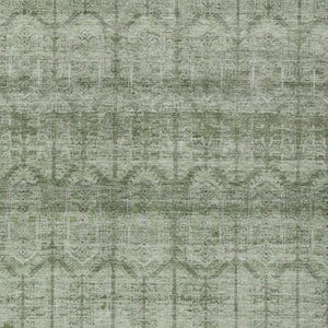 10 X 14 Sage Green Tribal Polyester Area Rug Stain Resistant for Patio or Living Room