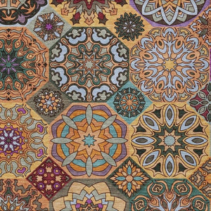 8x10 Patchwork Polyester Area Rug Washable Stain Resistant for Patio or Living Room