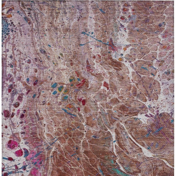 10 Ft X 14 Ft Abstract Washable Polyester Area Rug for Indoor Outdoor Living