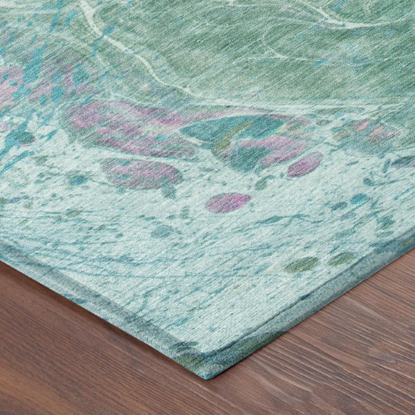 9x12 Abstract Polyester Area Rug Washable Stain Resistant for Patio and Living Room