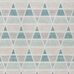 8 Ft X 10 Ft Geometric Polyester Indoor Outdoor Rug Stain Resistant Washable